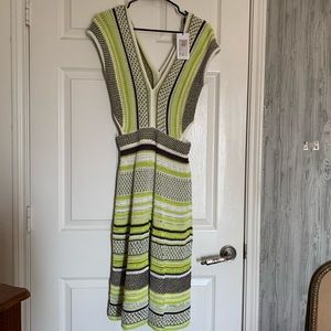 M Missoni Green Knit Midi Dress 44